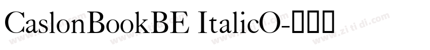 CaslonBookBE ItalicO字体转换